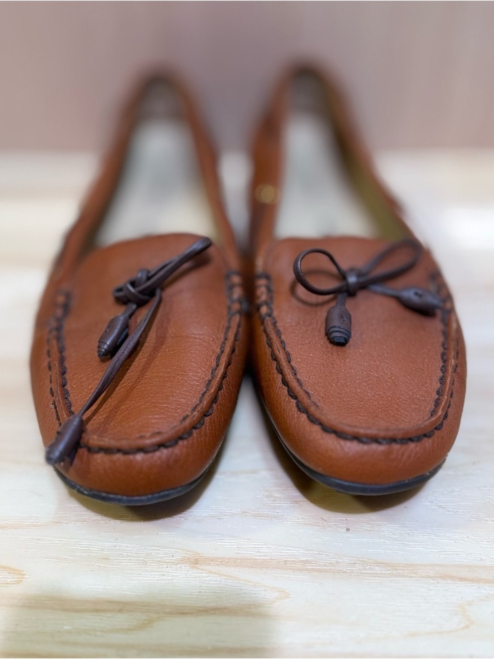 Rockport Brown Leather Driving Moccasins top sided boat shoes. Size 8.5